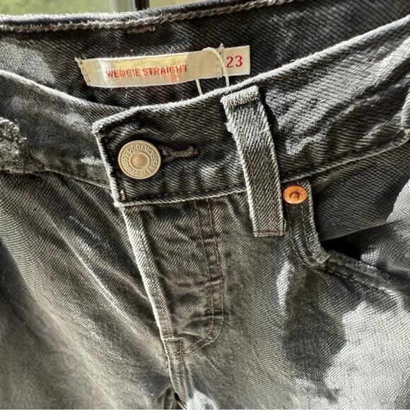 Levi's Wedgie Straight black distressed Jean Sz.23 Bikercore, grunge. - Picture 6 of 6